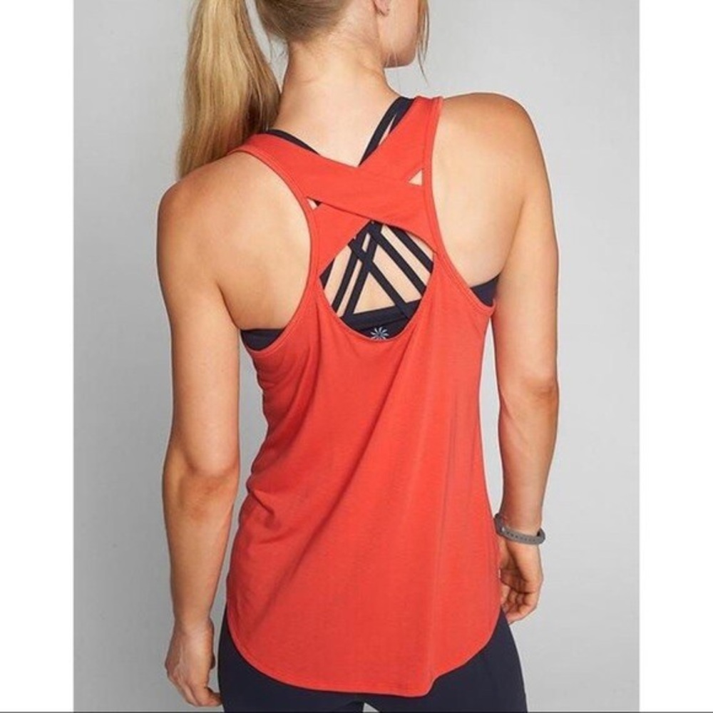 Athleta Yogini Athletic Tank Coral Orange size Small